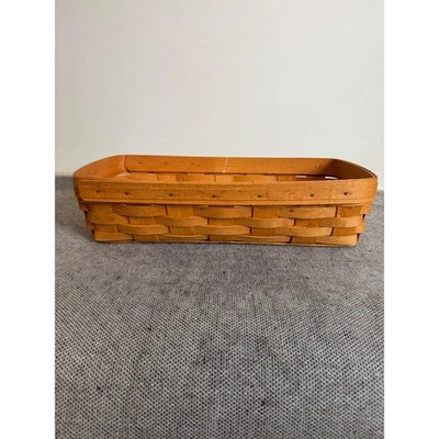 Longaberger 1997 Rectangle Basket EUC, Base 14 X 7.5 X 4 - Image 1 of 4
