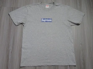 Supreme Box Logo Shirt Bandana Pre Owned Size Medium Men Blue Street Wear - Picture 1 of 5