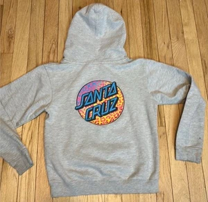 Santa Cruz Long Sleeve Hoodie - White Kids Size XL - Picture 1 of 2