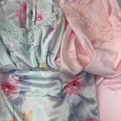 APT 9 Mujer 2X Lote de 2 - 2 Piezas Conjunto de Pijama de Lujo Floral Rosa Encaje Ropa de Dormir Foto 1 de 4