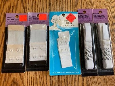 Vintage Bra Repair Supplies Shoulder Straps Extensions Clasps Majesty 5 Items - Image 1 of 4