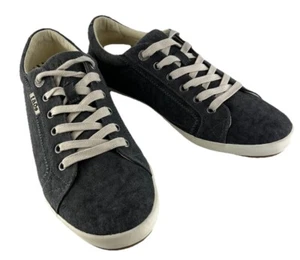 TAOS Sneaker Shoes Womens US 11 EU 42 Star Grey Canvas Casual Lace Up Comfort - Picture 1 of 12