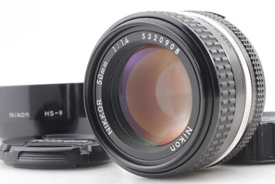 [MINT w/Hood (HS-9)] Nikon Ai-s Nikkor 50mm f1.4 MF Standard Ais Lens From JAPAN - Image 1 of 4