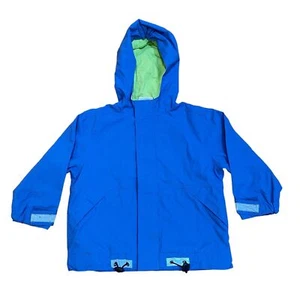 Hanna Andersson Windbreaker Jacket Boys Size US 4 EUR 100 Lined Hooded Blue EUC - Picture 1 of 9