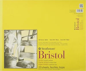 Strathmore 300 Series Bristol Paper Pad, Smooth, Tape Bound, 14x17, Smooth - Picture 1 of 4