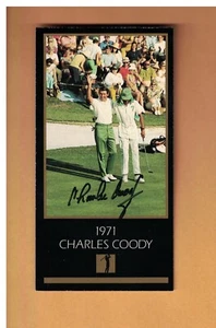 CHARLES COODY HANDSIGNIERT THE MASTERS COLLECTION CHAMPIONS GOLF KARTE SIGNED 1971 - Bild 1 von 1