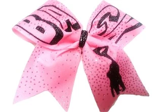 BACK Base Pink sparkly Cheer Bow by Bows4U personalized Free - Picture 1 of 3