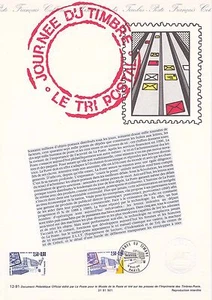 Document Philatélique 1er Jour : 12 1991 - Journée du Timbre - Picture 1 of 1