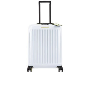 Carry on luggage spinner Piquadro Seeker white travel hard case cabin suitcase