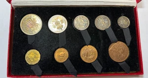 1950 Great Britain UK, 9 coin Royal PROOF set, in original red case - Picture 1 of 6