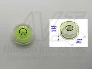 4pcs Acrylic Ø15x6mm Round Bullseye Spirit Bubble Level Sens: ±1.5° in circle - Picture 1 of 1