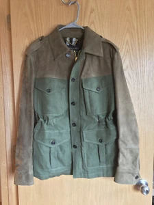Burberry | Talbury Colorblock Suede Panel Military Jacket -- Size 52EU, 42US - Picture 1 of 4
