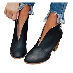 soyienma Boots for Women with Heel Womens Ankle Booties Retro (Size 10US) V - Picture 1 of 5