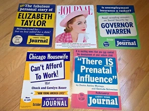 1950's 5-LADIES HOME JOURNAL Magazine Cardboard NEWSSTAND Posters (Set 4) - Picture 1 of 11