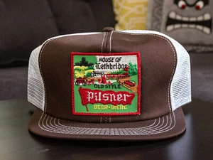 Vintage Old Style Pilsner Beer K Brand Trucker Hat Snapback House of Lethbridge - Picture 1 of 5