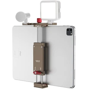 Ipad And Phone Tripod Mount Adapter Flexible Adjustable Clamp Tablet Holder Atta - Picture 1 of 7