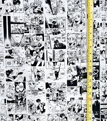 SAILORMOON ANIME MANGA COMIC STYLE V2 FABRIC (HALF-YARD OR 1-YARD) - Image 1 of 4