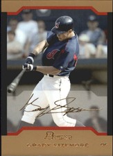 2004 Bowman Draft Gold Cleveland Indians Baseball Card #17 Grady Sizemore
