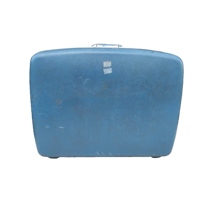 Vintage Robin Egg Blue Samsonite Silhouette Hard Side Suitcase Luggage 24 x 19" - Image 1 of 4