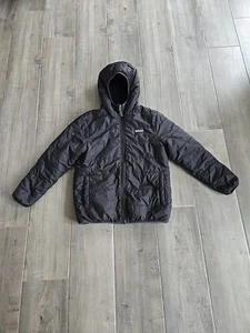 Patagonia Kids Reversible Ready Freddy Hoody Jacket Ink Black Size M (10) - Picture 1 of 16