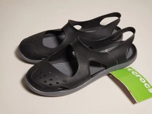 Sandalia CROCS Swiftwater Wave negra para mujer talla 8 - Imagen 1 de 12