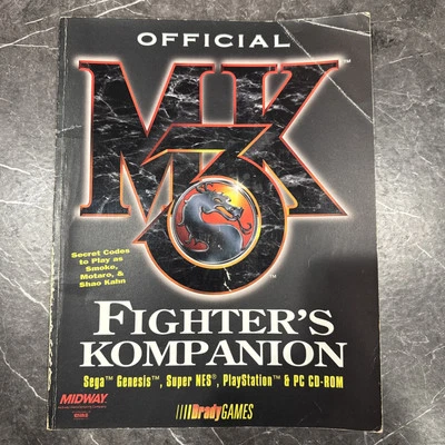 Official Mortal Kombat 3 Fighters Kompanion Brady Games 1995 Sega SNES Playstion - Image 1 of 3