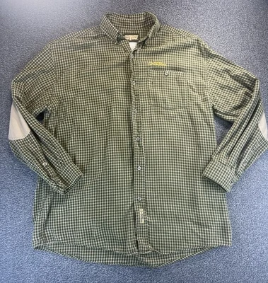 Vintage SafTbak Ducks Unlimited Button Front Shirt Elbow Patches Gold Logo Large - Image 1 of 4