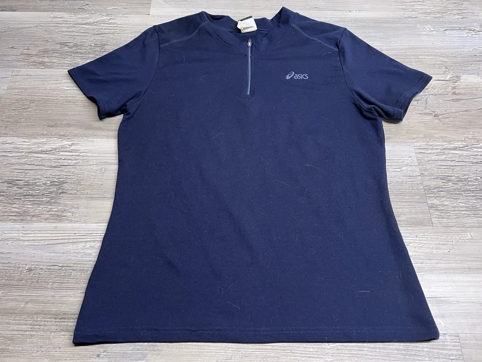 Asics Mujer 1/4 Cremallera Manga Corta Negra Camisa para Correr Capa Base Atlética Talla L Foto 1 de 4