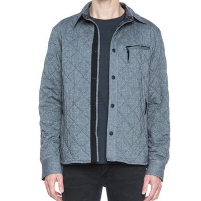 Rag & Bone Holme Cotton Shirt Jacket Grey Quilted Preppy Casual Classic Small - Image 1 of 4