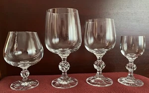 Bohemian Crystal Set of 3 Claudia Goblet Stem Glasses - Perfect - Picture 1 of 1