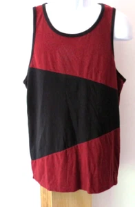 MAROON GEOMETRIC MEN'S TANK TOP Black Large L Colorblock CSG Champ Sports Gear - Picture 1 of 5