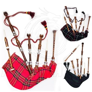 Full Size Great Scottish Bagpipes Various Tartans Covers with Bag + Tutor Book - Picture 1 of 20