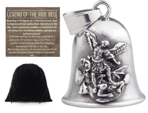 St. Michael Guardian Angel RIDE BELL FITS HARLEY MOTORCYCLE dyna Biker gremlin - Bild 1 von 11