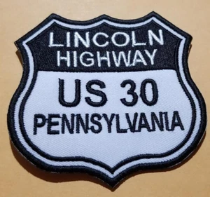 Parche bordado Lincoln Highway US 30 PENNSYLVANIA aprox 3X3" - Imagen 1 de 2