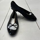 H&M Black Classic Ballet Flats With Decorative Bow Slip-On Shoes Women?s 8