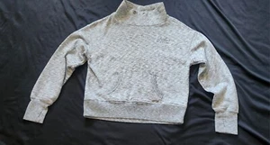 Justice Active Gray Youth Pullover Cowl Neck One Pocket Sweatshirt Size 12 - Picture 1 of 7