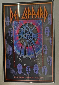 Poster concerto Def Leppard 2022 St Louis 11 x poster concerto 11 x 17 incorniciato - Foto 1 di 2