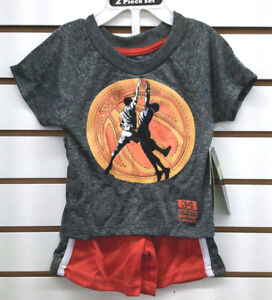 Infant/Boys 360 Sports Orange S.S. Wicking Shirt & Shorts 2PC Sizes 3/6Mth.-7