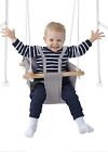 Canvas Baby Swing by Cateam - Gray- Wooden Hanging Swing Seat Chair for Baby