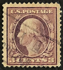 U.S. STAMP 1908 SCOTT #333 3C WASHINGTON PREF 12, USED VF - Picture 1 of 4