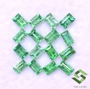 3x1.75MM Esmeralda Natural Corte Baguette Lote 15 Piezas 0.89 Cts sin Tratar - Picture 1 of 4