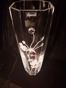 Valentinstag Geschenk Vase elegant mit Swarovski Kristall & sandgestrahlt Geschenk - Bild 1 von 1