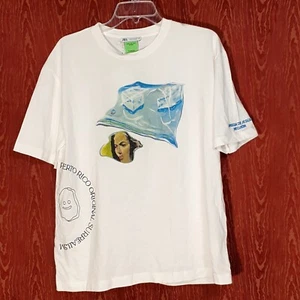 2023 Summer New Casual All Match White Short Sleeve Shirt Womens Size XL Graphic - Picture 1 of 14