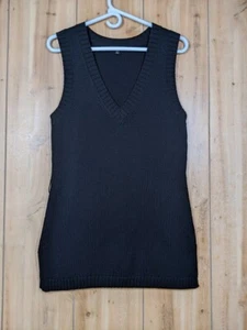 Lafayette 148 Size S Sweater Vest Wool Modern Lagenlook Tunic V-Neck - Picture 1 of 8