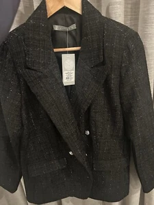 Katies Women’s Textured Blazer With Reflective Black Thread - Size 12 - NEW - Picture 1 of 3