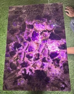 Purple Amethyst Quartz Coffee Table, Agate Slab Top, Center Slab Interior Decor - Picture 1 of 7