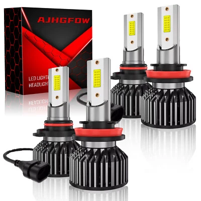 For Toyota Prius 2010-2012 2013 2014 2015 LED Headlights High Low Beam Bulbs 4pc - Image 1 of 4