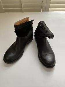 Women’s Black Booties 8.5 With Crocheted Ankle - Picture 1 of 7