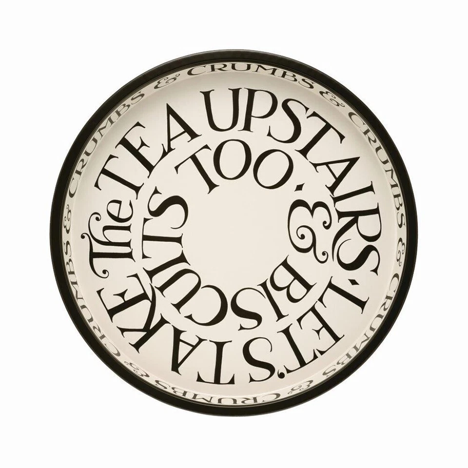 Emma Bridgewater New Black Toast Deepwell Tin Tray - 300 (d) mm - Image 1 of 1