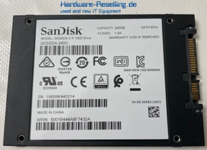 SanDisk SSD PLUS 240GB 2,5" SATA III 6G SDSSDA-240G - Bild 1 von 1